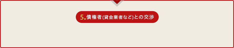 5.債権者(貸金業者など)との交渉