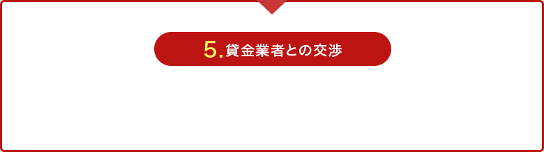 5.貸金業者との交渉