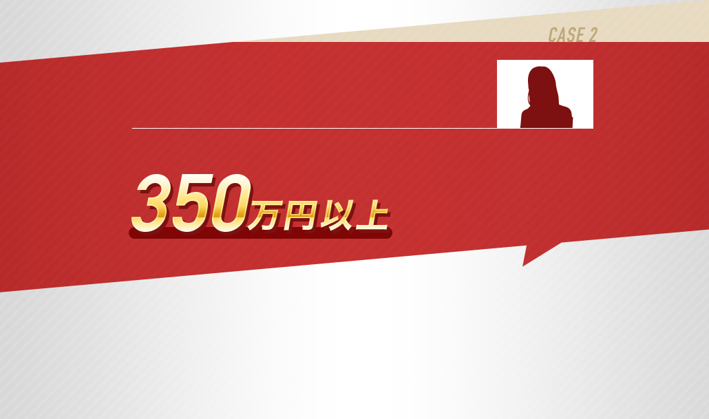 CASE2 過払い金返還額350万円以上